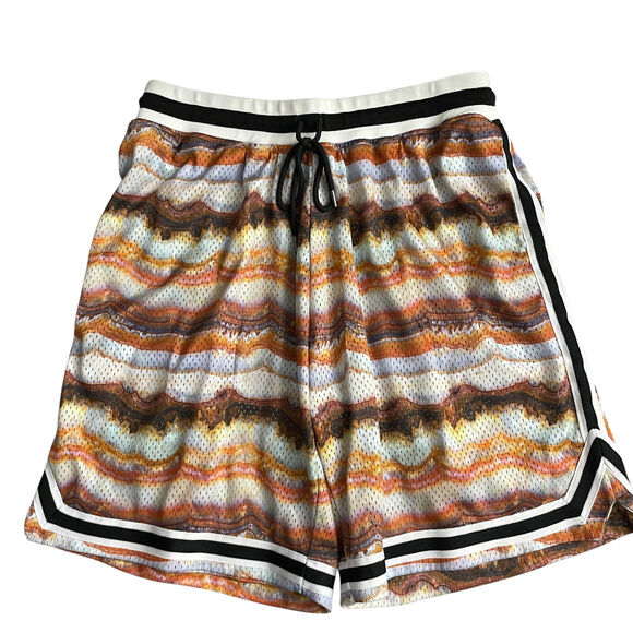 John Elliott Game Day Shorts Asphalt Lounge Basketball Sports Mesh Mens Size 2 - Picture 1 of 9